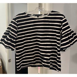 J.Crew striped bell sleeve top